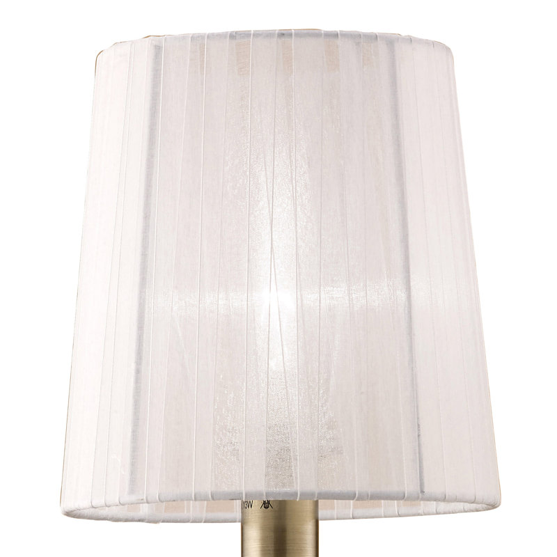 Chrome Wallchiere, White, Brass