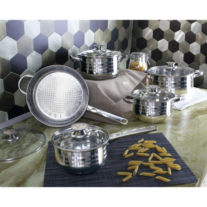 10 - Piece Non-Stick Stainless Steel Cookware Set
