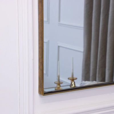 Minjares Metal Flat Wall Mirror