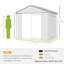 7.9ft x 6.2ft Metal Frame and Plastic Wall Shed with Foundation-127382648