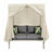Outdoor Patio Sunbed With Curtains, High Comfort, Suitable For Multiple Scenarios-867440627