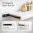 2 Pieces Floating Shelves, Wall Shelf Display Shelves for Living Room/Bedroom/Bathroom/Kitchen-1233567951-1233567938