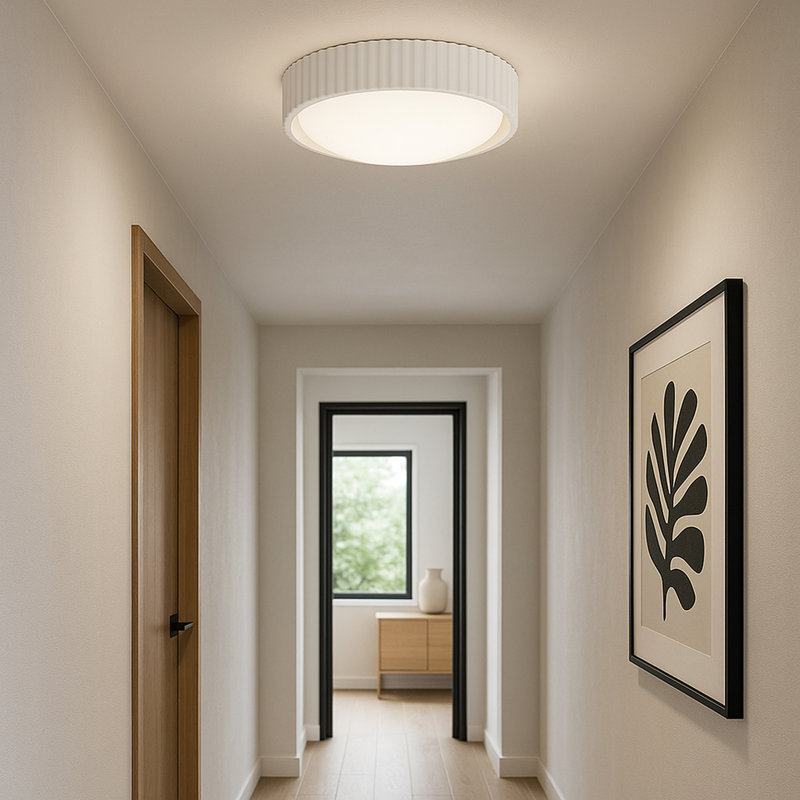 Plafonnier encastré Carran, Blanc chaulk