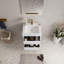 Meuble-lavabo mural avec lavabo, meuble de rangement flottant pour salle de bain avec comptoir en résine de pierre-513550757