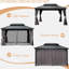 10' X 12' Gazebo With Materials And Ventilation, For Backyard Relaxation 10X12 Ft , Galvanized Steel Canopy, Strong Aluminum, Patio Parties