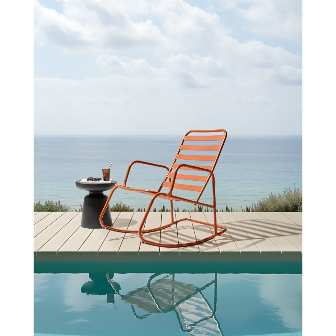 Garden Rocking Chair TURI Metal Orange