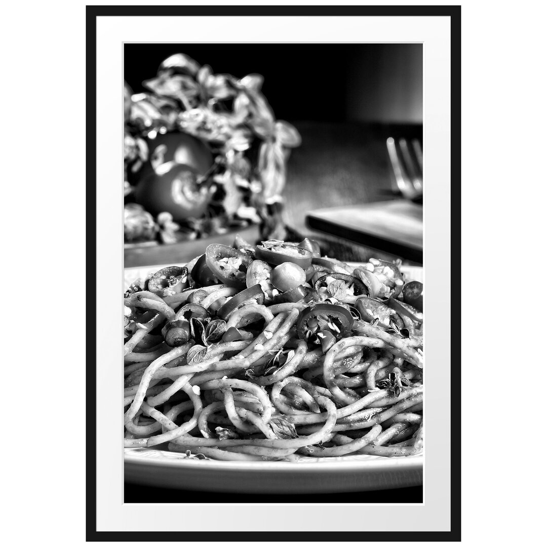 Gerahmtes Poster Leckere Spaghetti Italia