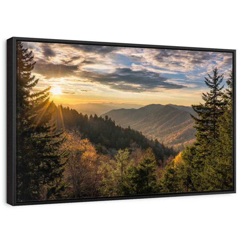 Alvord Sunrise In Smoky Mountains, 9" H x 13" W
