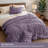Bedsure Tufted Boho Queen Comforter Set – 3-Piece Grayish Purple Shabby Bedding，Farmhouse Jacquard Bed Set with Embroidery, All-Season Softness for Cozy Bedrooms & Boho-Chic Gifts-110437403-105490881