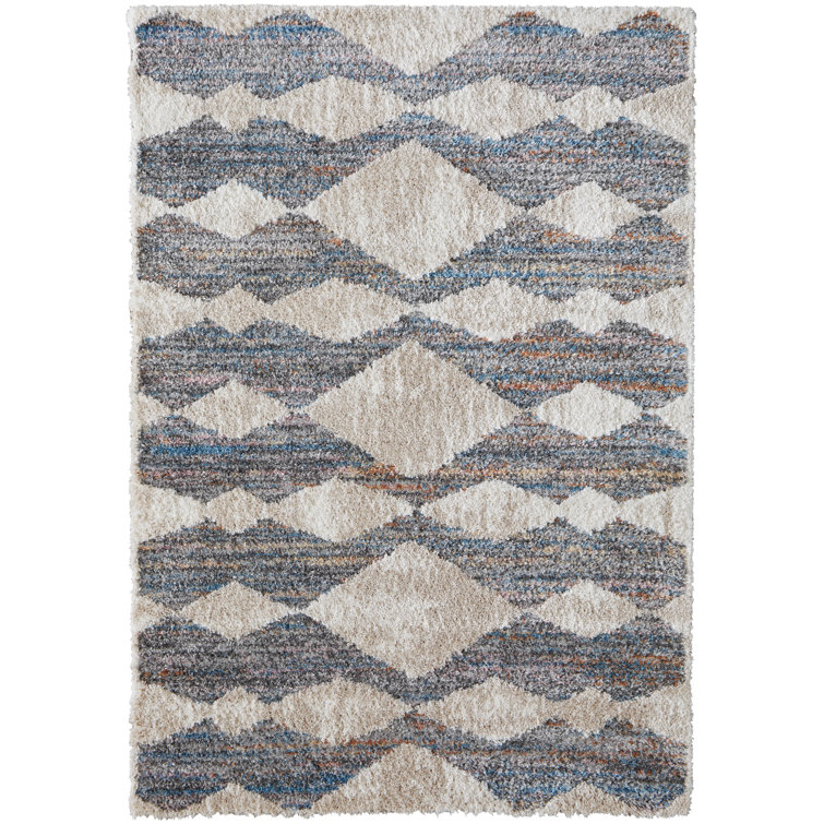 Caide Bohemian & Eclectic Diamond Polyester Area Rug