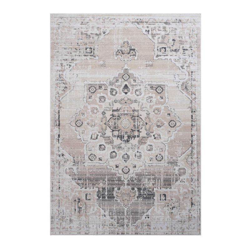 Cream/Beige /Medallion Non-Shedding Living Room Bedroom Dining Home Office Stylish And Stain Resistant Area Rug