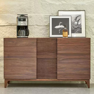 All solid wood multi-functional side cabinet