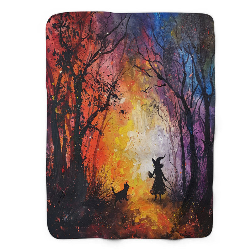 Forest Enchantress - couverture Sherpa 1 pièce de qualité supérieure 0170, L 60 po x L 80 po