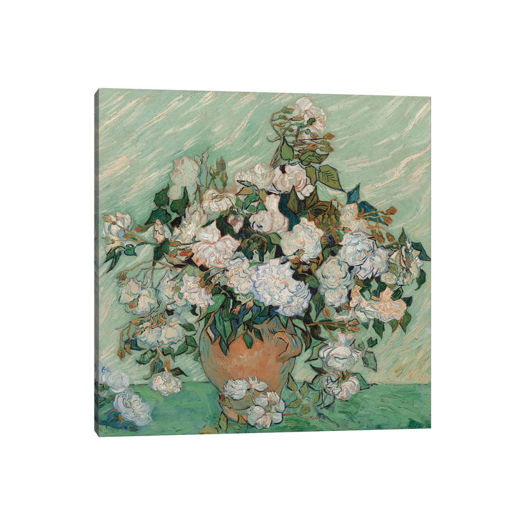 Roses, 1890 by Vincent Van Gogh - Wrapped Canvas Painting