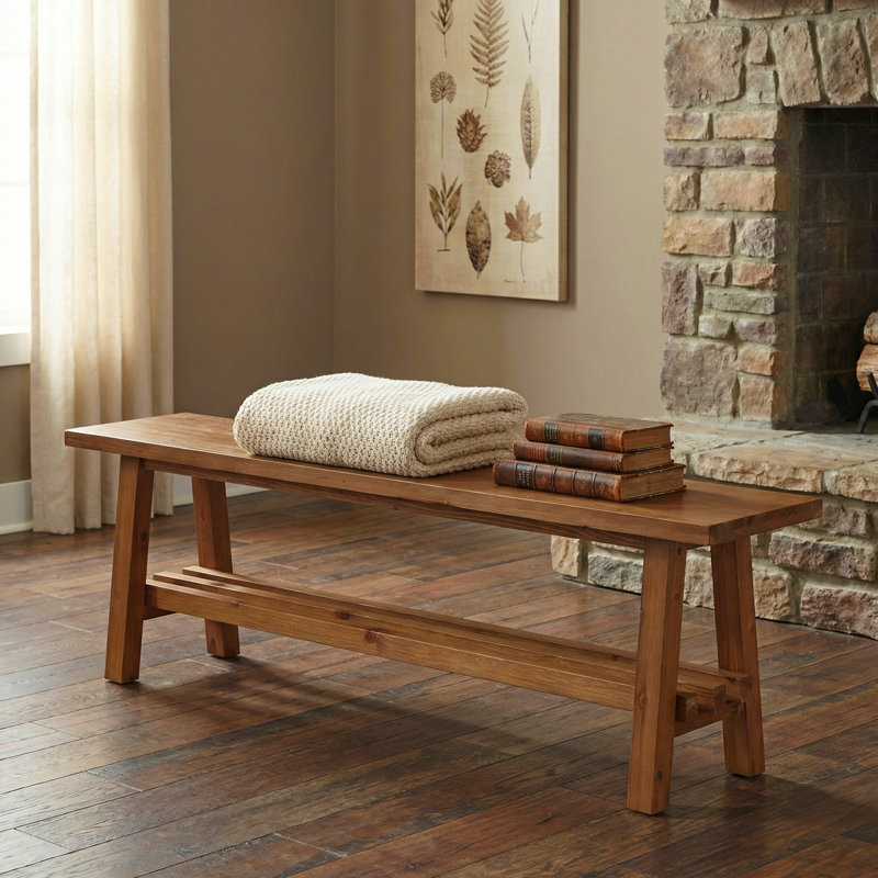 55" Farmhouse Dining Bench