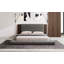 Low Upholstered Bed With Headboard And Bedside Shelves-204174052