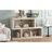 Narrow Console Table With Symmetrical Design, Retro Entryway Table With 2-Tier Open Shelf, Sofa Table For Entryway, Hallway And Living Room-967049412