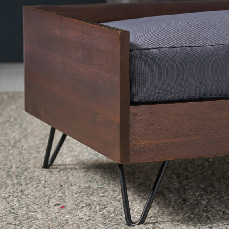 Kaylor Orthopedic Polyester Pet Bed, Dark Oak/Black/Dark Gray