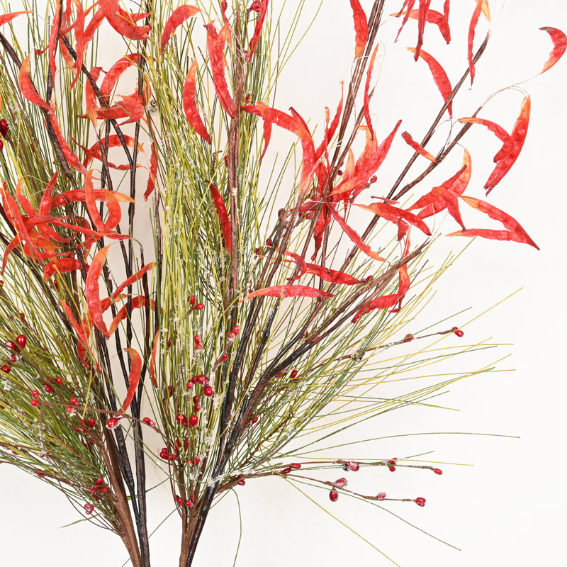 36 po Tige artificielle de baies en forme de baies artificielles automne-hiver, jour de Noël, fausses branches pour vase