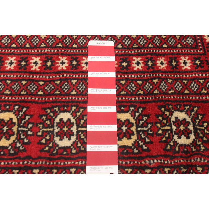 Tapis rouge foncé Finest Peshawar Bokhara 6 pi 8 po x 10 pi 3 po