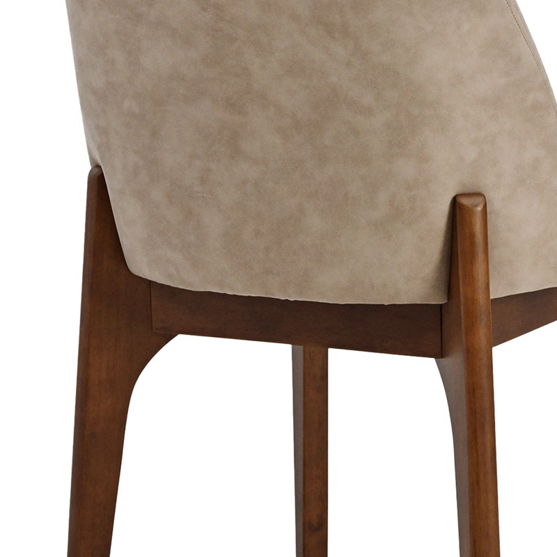 Chaises de salle à manger rembourrées Bason, Taupe