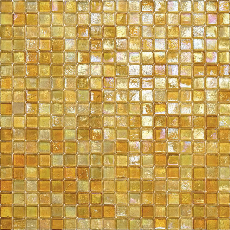 Melon 5/8" x 5/8" Glimmer Glass Mosaic