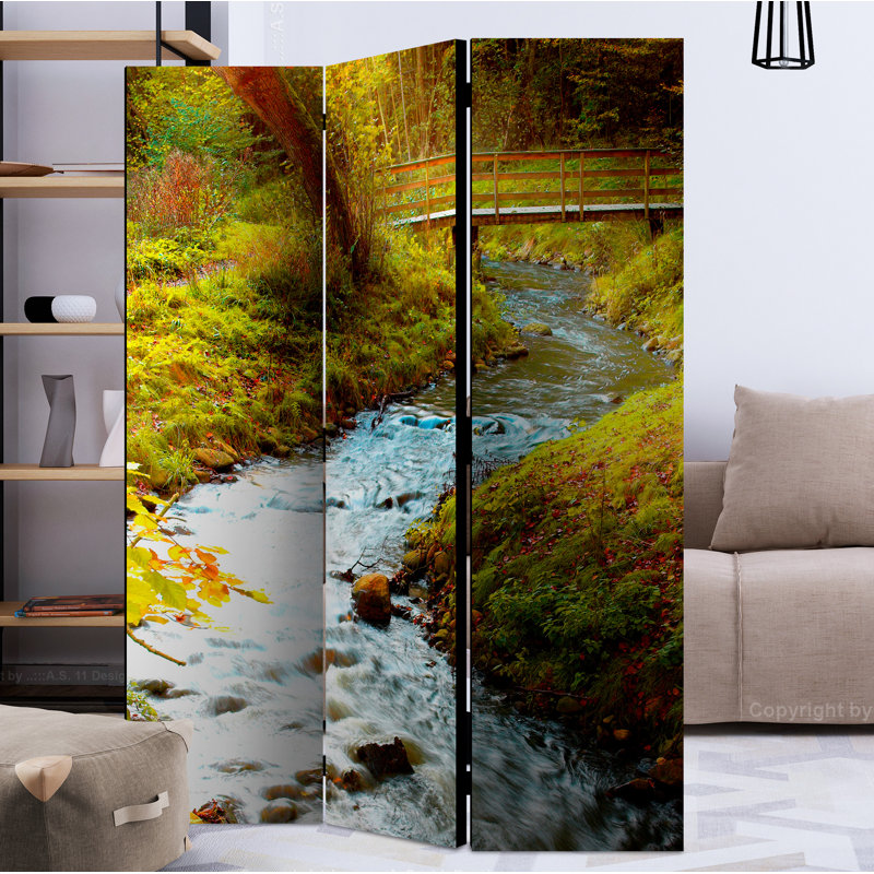 Nahabed 172cm H 3 - Panel Folding Room Divider, 3