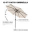 228 cm Round Garden Parasol-1376895727