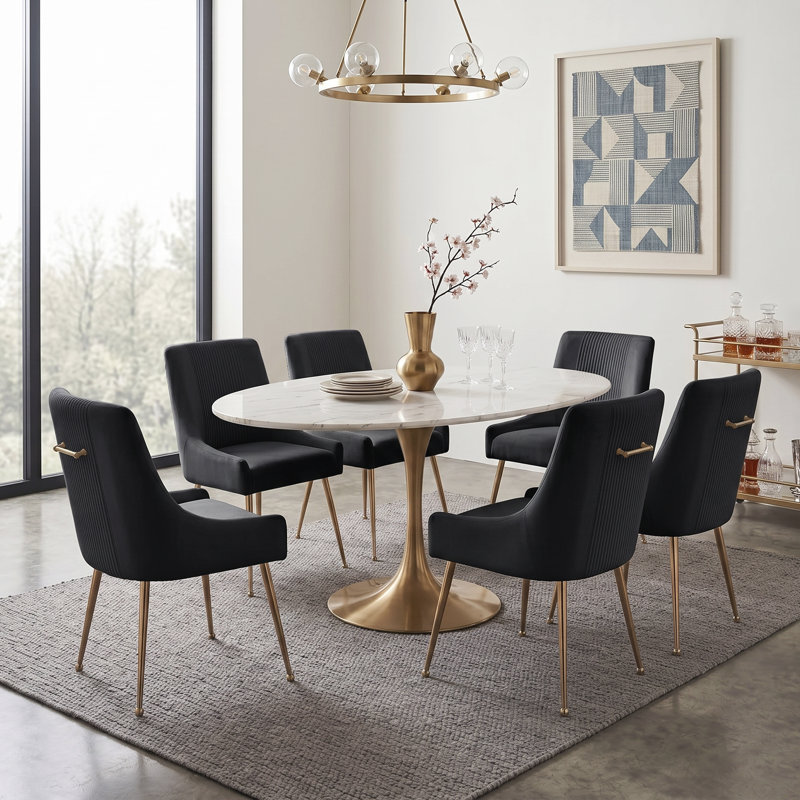 Chaise d'appoint Elian, Noir, noir, noir, noir, 6