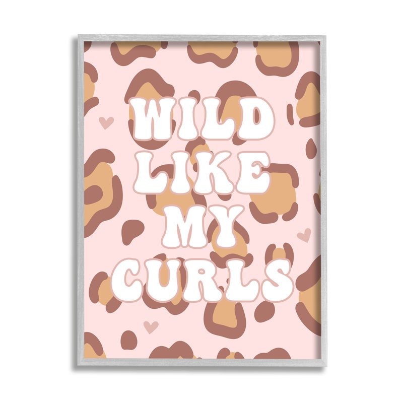 Motif léopard Wild Like My Curls, Estampe numérique Farmhouse, H 20 po x l 16 po