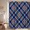 Camel Red White Blue Tartan Plaid Shower Curtain with 12 Hooks
