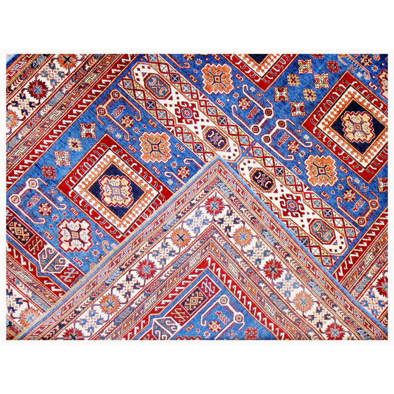 Kazak Hand Woven Wool Area Rug