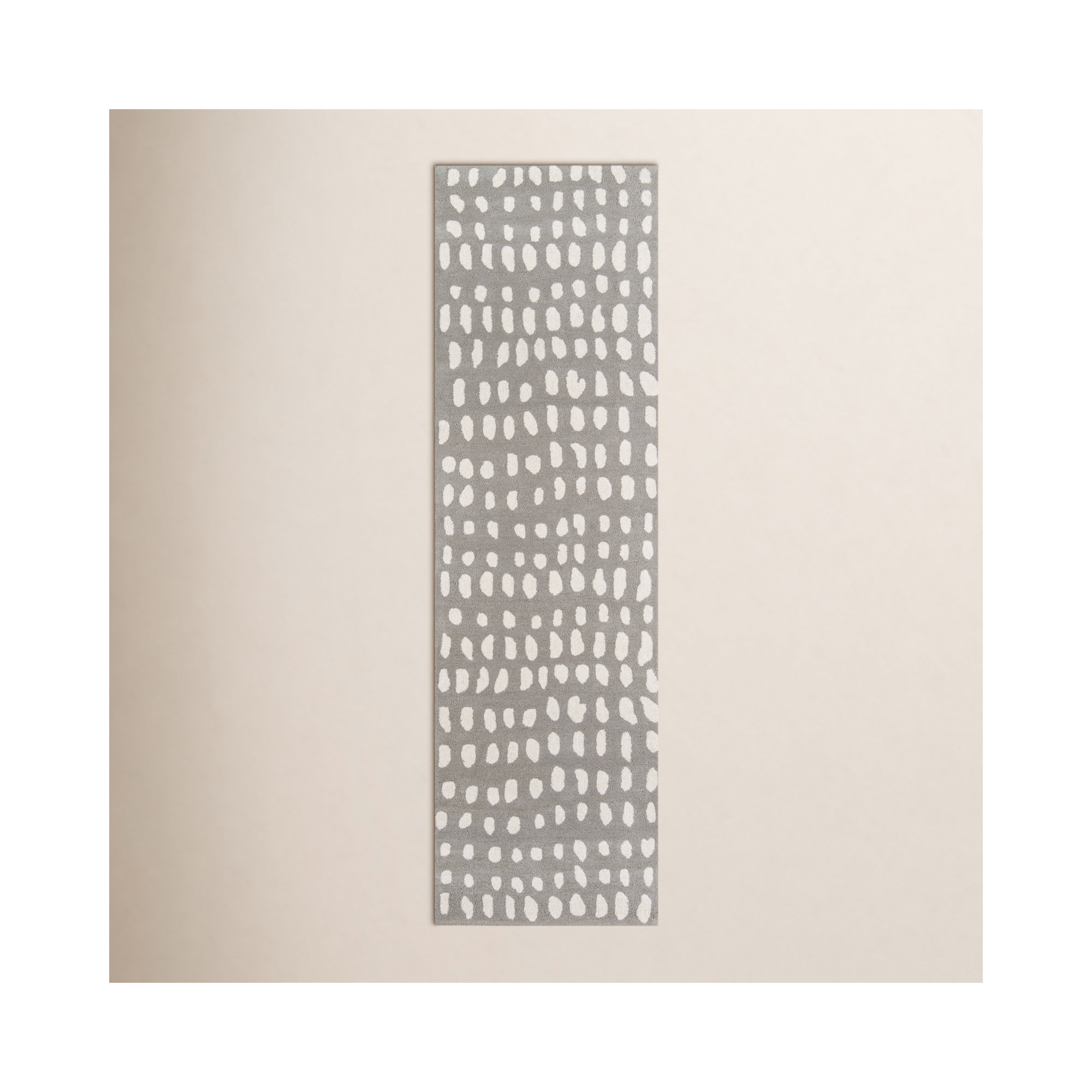 Pacchi Handmade Wool Gray Rug, Runner 2'3" x 8'