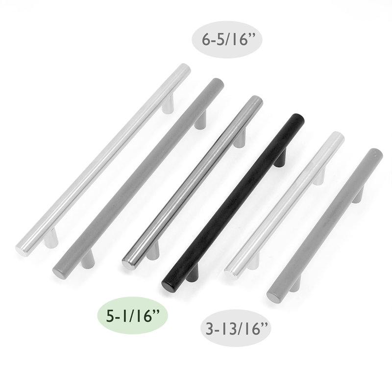 5 1/16" Center Bar Pull Multipack, Matte Black