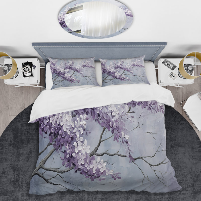 Ensemble de housse de couette Beautiful Lilac Dreamscape IV - Lilacs, Housse de couette très grand et 2 très grandes t