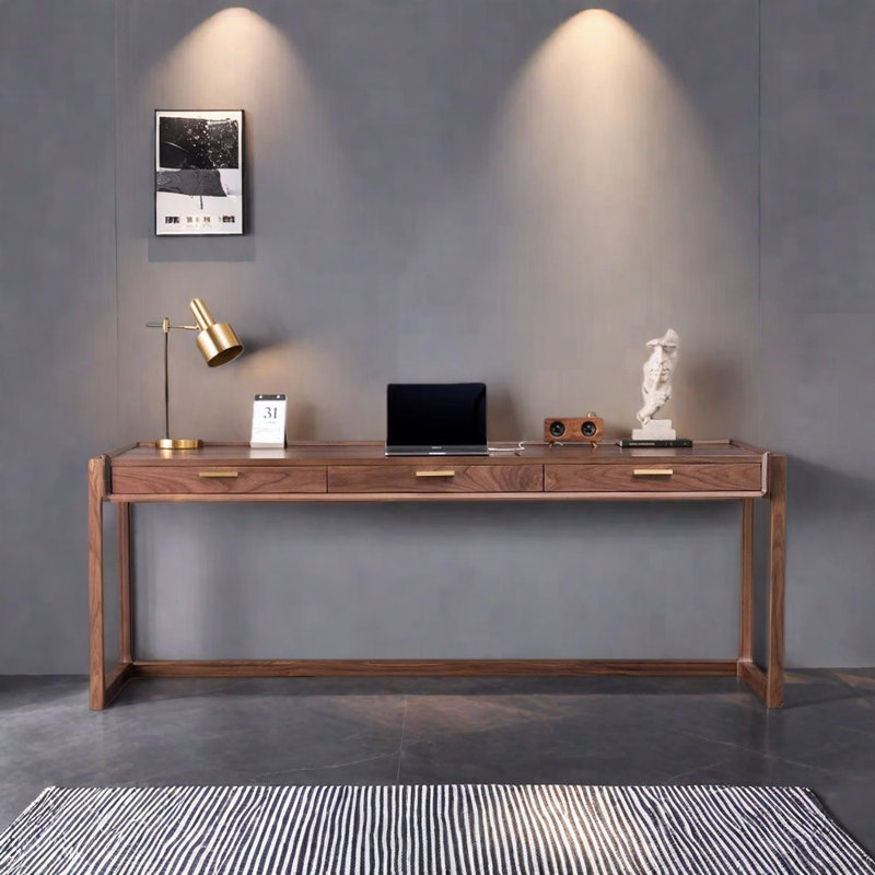 Bureau de style nordique, H 29,53 po x l 62,99 po x P 23,62 po