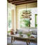 Riverwood 28" Four-Light Wood-Tone Outdoor Chandelier