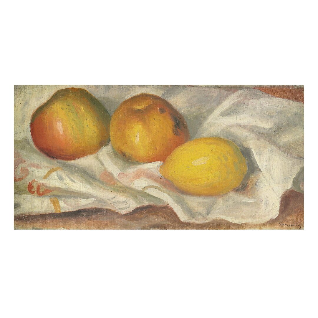 Leinwandbild Zwei Äpfel und eine Zitrone von Auguste Renoir