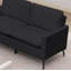 Fauteuil d'appoint en cuir noir avec patte de chat, canapé simple rembourré luxueux rétro de couleur nordique, causeuse décontractée pour le balcon du salon et la chambre à coucher-2113822062