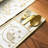 Embroidered White Linen Placemats with Gold Scrollwork – 24pc Elegant Table Mats Set for 6 Person | Islamic Decorative Dining Linens-1479135915