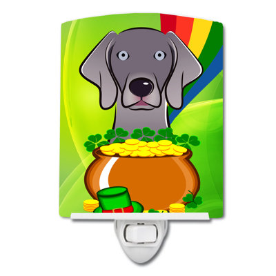 Jack Russell Terrier St. Patrick's Day Ceramic Night Light