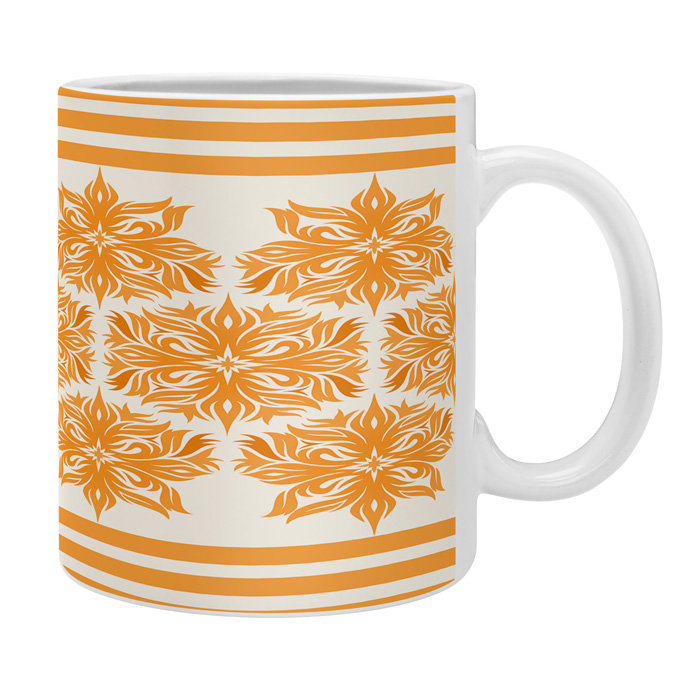 Grande tasse à café florale tribal