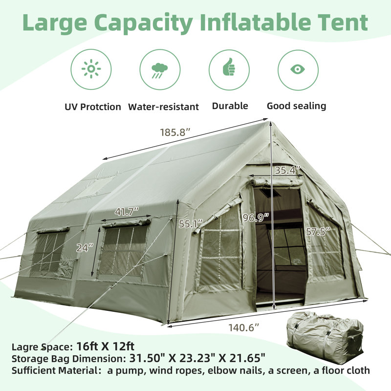 Tente pour 5 personnes EROMMY, Vert
