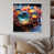 White Floater Framed