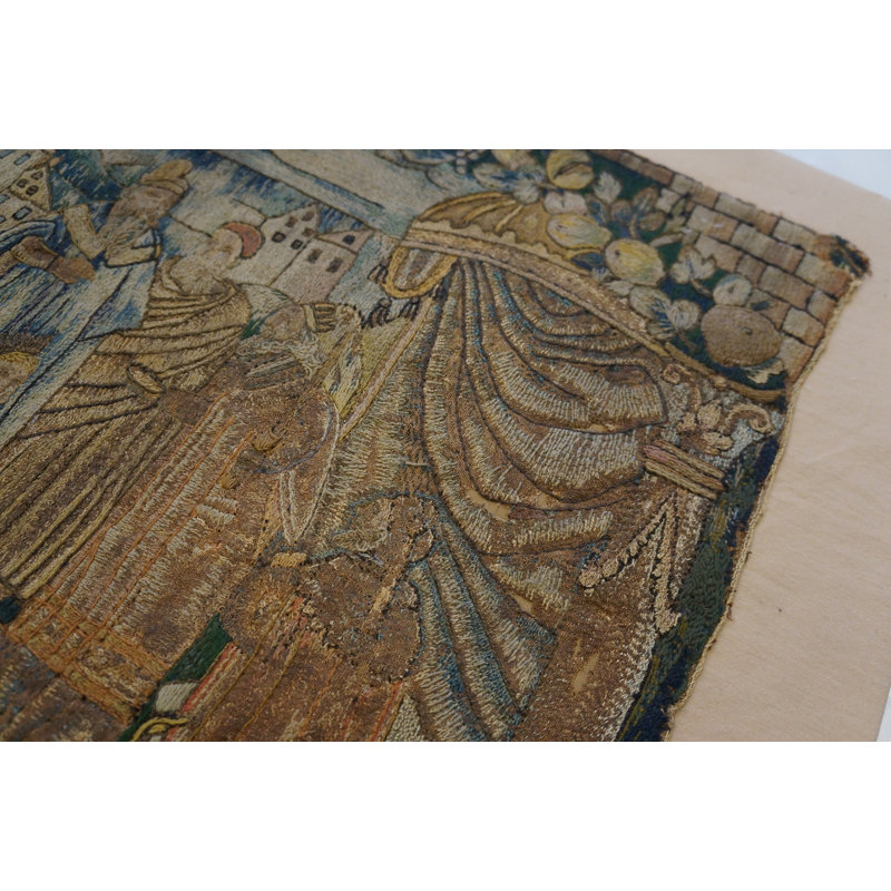 Antique 16th Century Figurative Flemish Wall Hanging Tapestry