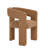 Modern Upholstered Barrel Dining Armchair-1401967618