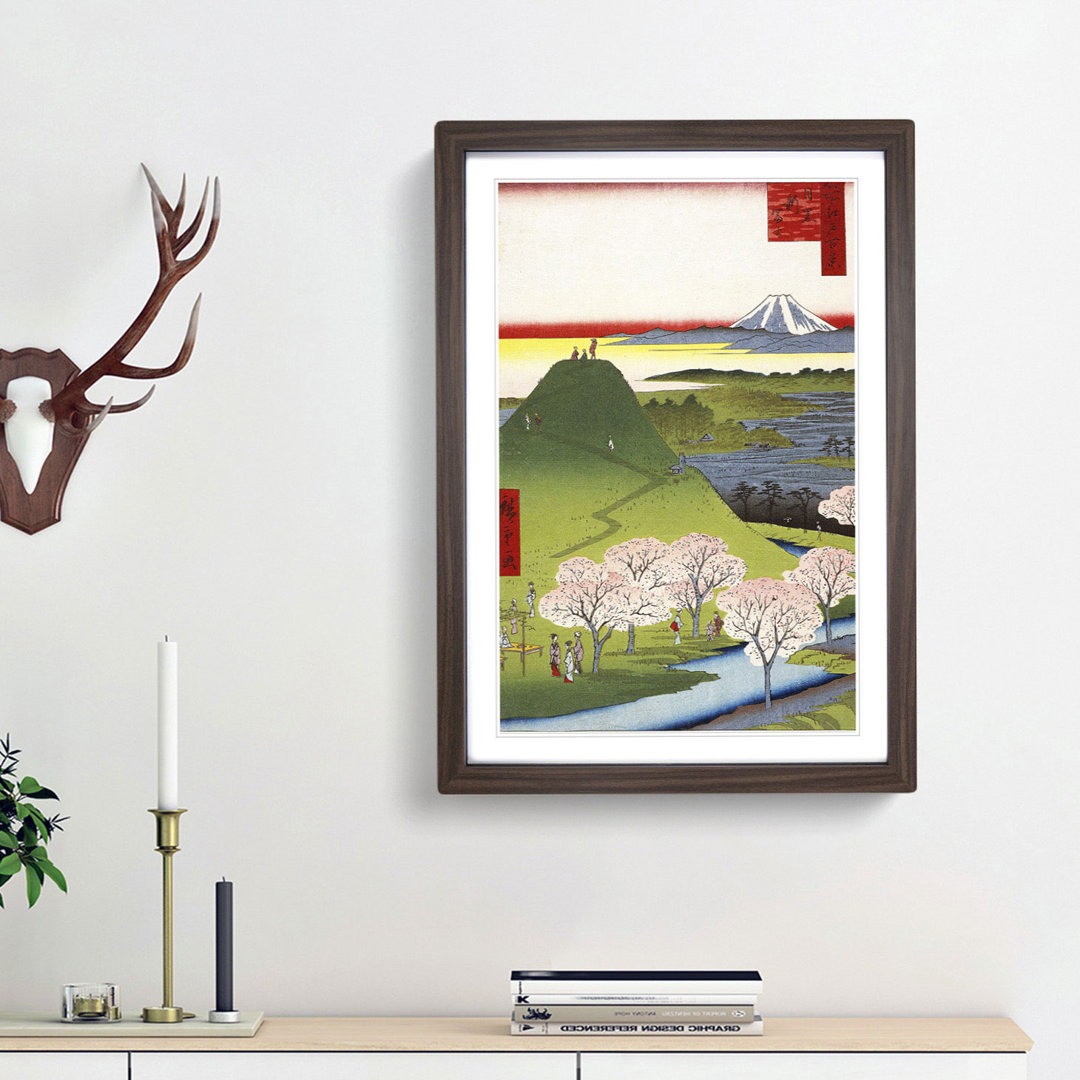 New Fuji Meguro by Utagawa Hiroshige - Framed Print