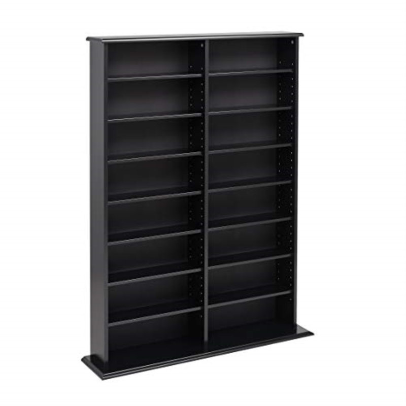Vitrine multimédia 2 colonnes 38,75 po Cataleya, Noir
