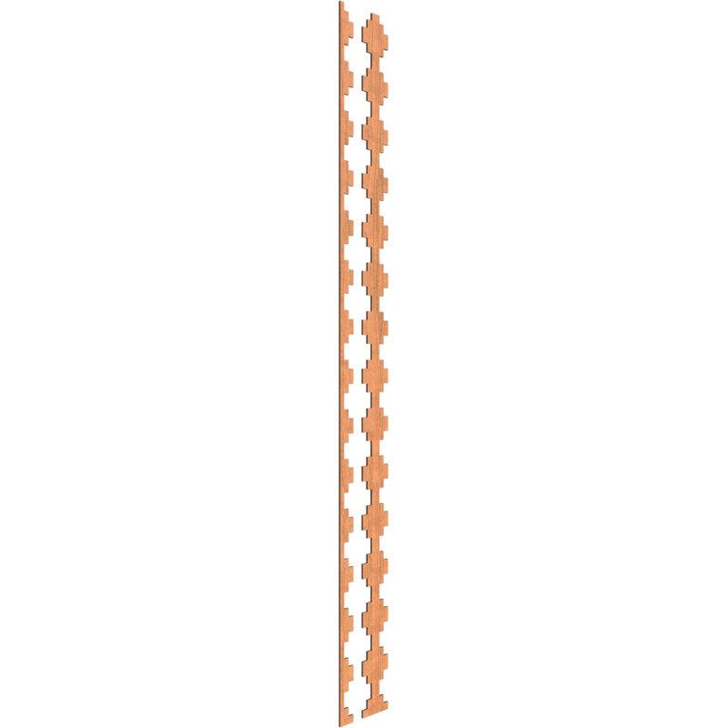 Ensemble de panneau mural décoratif à lattes réglables en gypse, H 94 po x l 4,87 po x P 0,25 po, Cerisier
