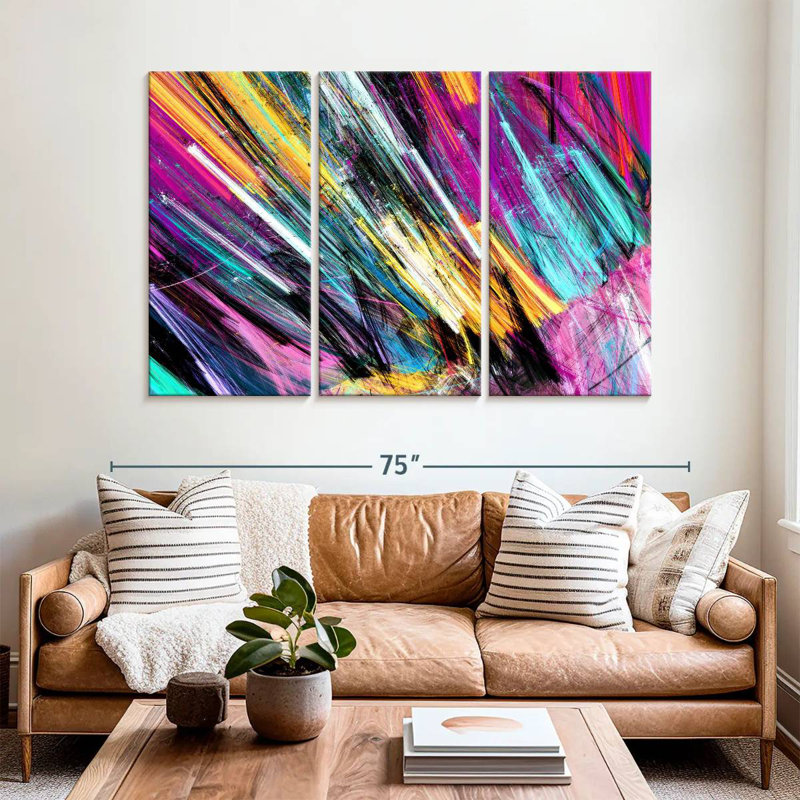 Avery Rainbow Abstract, 42" H x 65" W